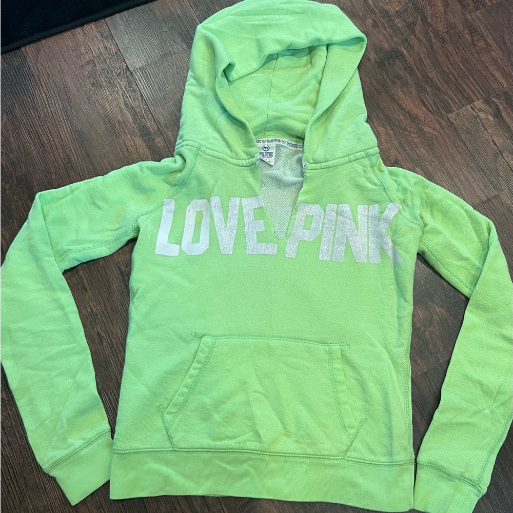 Green LOVE PINK Hoodie